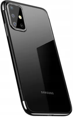 Obrázok produktu pre Priehľadné farebné puzdro s rámom pre Samsung Galaxy A72 Black