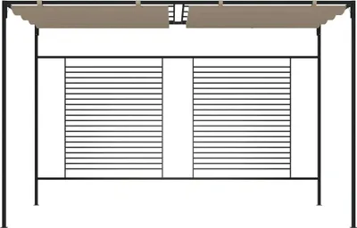 Produktbild von vidaXL Pavillon mit Ausziehbarem Dach 3x4x2,3 m Taupe 180 g/m²