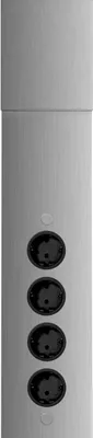 Produktbild von THEBO Energie-Ecksäule ST 3007 aus Edelstahl mit 4 Steckplätzen