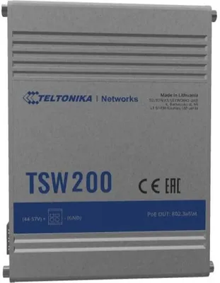 Obrázok produktu pre Teltonika TSW200, Nespravované, Gigabit Ethernet (10/100/1000), Podpora napájania cez Ethernet (PoE), Inštalácia do Racku, Montovateľné na stenu