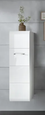 Produktbild von Standschrank Hängeschrank Ice | weiß / weiß Hochglanz