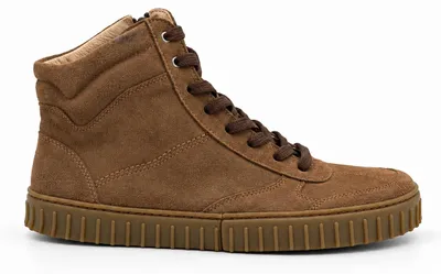 Zdjęcie produktu dla Wysokie sneakersy barefoot - TERRA TAUPE SUEDE 46 EU Taupe