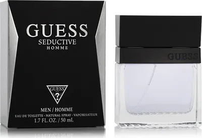A product shot of a perfume bottle and its packaging.