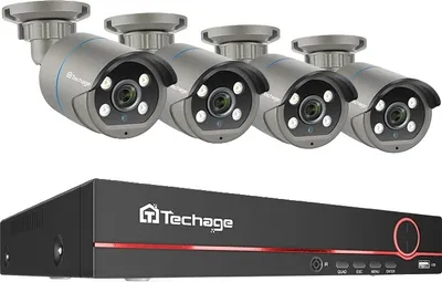Image de Système de sécurité CCTV, 8CH NVR, choix multiples de caméras, 8CH NVR 4 caméras