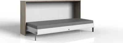 Produktbild von Klappbett "Juist" in SAN REMO EICHE NACHBILDUNG + WEISS. Abmessungen (BxHxT) 212x105x43 cm