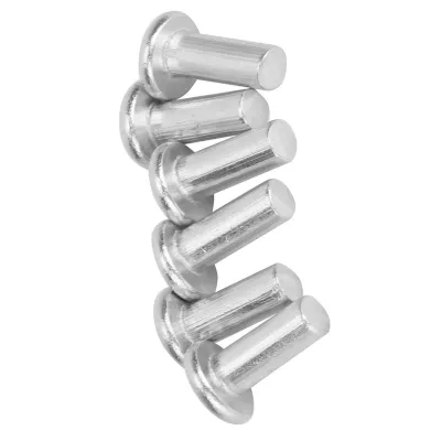 Immagine prodotto di 100 pezzi GB867 Rivetti in alluminio a testa piatta M4 Rivetti pieni a testa piatta (M4 * 10)