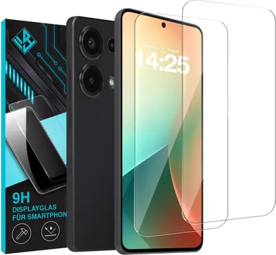 Produktbild von 2x 9H Schutzglas Displayschutzfolie für Xiaomi Redmi Note 13 Pro Displayglas Displayschutz Glas Panzerfolie Schutzglasfolie