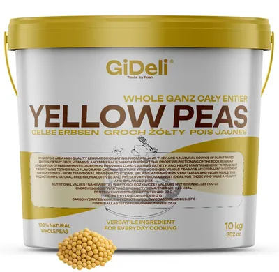 Produktbild von Gelbe Erbsen 10kg Ganze Ungeschält Vegan Protein Naturrein Hülsenfrüchte GiDeli
