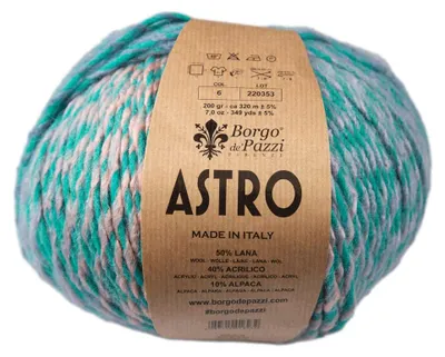 Farbverlaufsgarn 200 g, 320 m, Wolle-Acryl, türkis, für Stricken & Häkeln