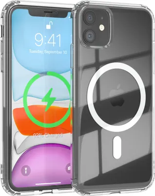 Produktbild von EAZY CASE Clear MagSafe Case für Apple iPhone 11, Qi-Charging, Silikon mit Kameraschutz, Bumper Case in Transparent