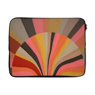 Produktbild von MuchoWow® Laptop Hülle 17 Zoll Laptoptasche Abstrakt -Kunst -Formen - Zipper - Schutzabdeckung