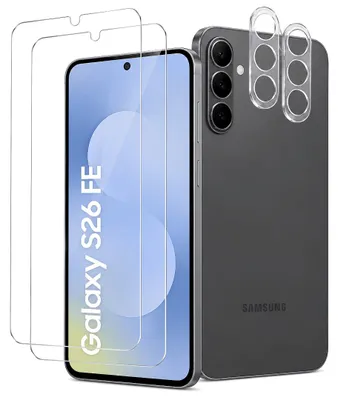 Produktbild von 2x Schutzglas für Samsung Galaxy S26 FE Display Kamera Panzerfolie Screen 9H