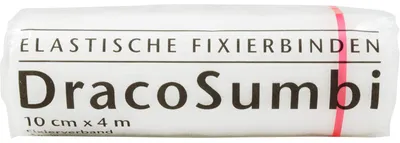 Produktbild von DracoSumbi Fixierbinde 10 cm x 4 m weiß, 1 St. Binde