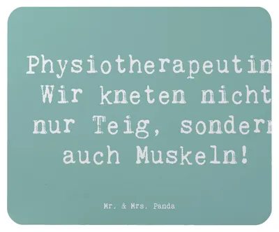 Produktbild von Mr. & Mrs. Panda Mousepad Spruch Physiotherapeutin Humor - Meeresbrise - Geschenk, Mauspad, Wohlbefinden, Wertschätzung, Berufsprodukte, Beruf, mousematte, Healthcare