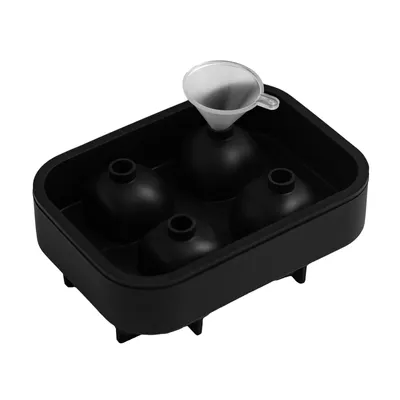 Produktbild von Silikon Eiswürfelform Totenkopf Eiswürfelbehälter mit Trichter Eiswürfelbereiter Eiswürfel Silikonform