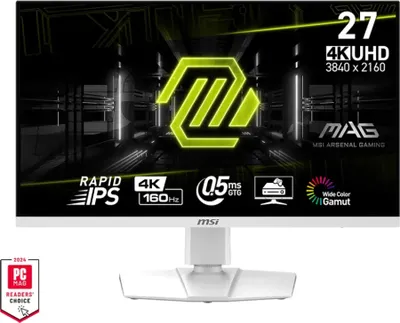 Produktbild von MSI MAG 274URFWde - LED-Monitor - Gaming - 68.6 cm (27") - 3840 x 2160 4K UHD (2160p) @ 160 Hz - Fast IPS - 400 cd/m² - 1000:1 - DisplayHDR 400 - 0.5 ms - 2xHDMI, DisplayPort, USB-C - weiß
