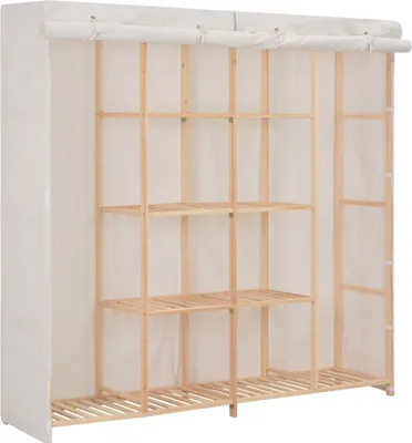 Produktbild von Kleiderschrank Weiß 173 x 40 x 170 cm Stoff