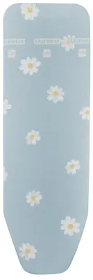 Produktbild von Leifheit 76179 Baumwolle Classic S/M, Gepolsterter Bügelbrettoberbezug, Baumwolle, Blau, Muster, Blumenmuster, Rechteckig