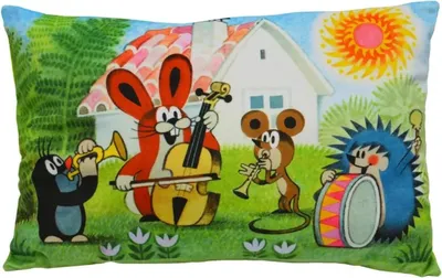 Produktbild von Kissen der kleine Maulwurf, Motiv Band, 45x30cm - Kinderkissen