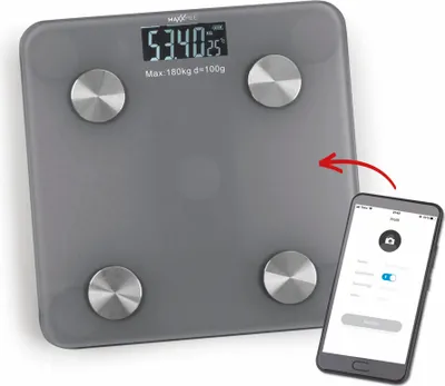 Immagine prodotto di Bilancia per l'analisi della composizione corporea MAXXMEE | App per la salute | Monitoraggio e calcolo del fabbisogno calorico giornaliero | Bluetooth *Prodotto *