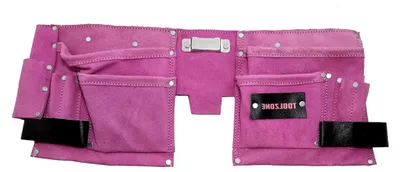 Produktbild von Werkzeuggürtel mit 11 Fächern, Leder, Pink