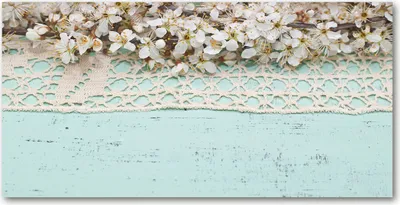 Produktbild von Tulup Glas-Bild -140x70- Wandkunst Dekorative Wand für Küche & Wohnzimmer - Blumen & Pflanzen - Kirschblüten - Beige