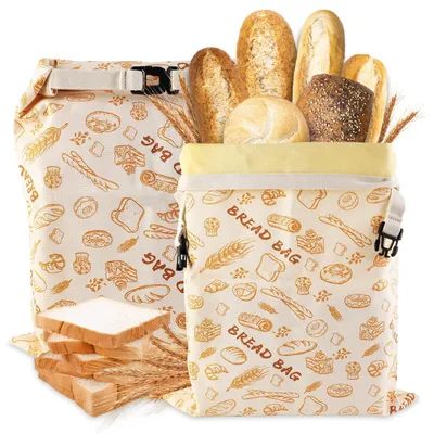 Zdjęcie produktu dla 2 sztuki wielorazowych worków z wosku pszczelego, wymiar 43 x 13 cm