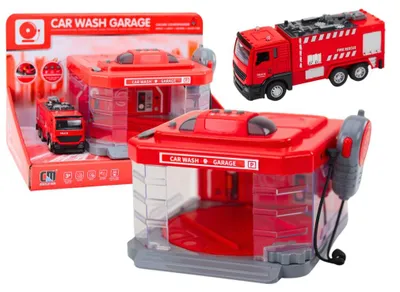 Immagine prodotto di Leantoys Autolavaggio dei pompieri - Radio - Luci - Suoni - Acqua