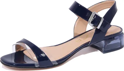 Zdjęcie produktu dla 2050J sandał donna niebieski UNISA DONOVA patent/plexi buty sandał kobieta