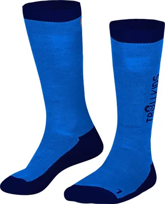 Produktbild von TROLLKIDS 2 Paar Kinder Skisocken mit Merino-Wolle blau 27-30