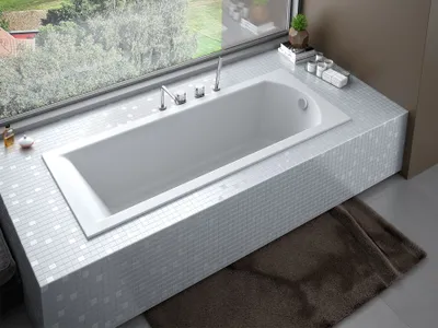 Produktbild von Badewanne Rechteck Wanne Acrylwanne 170x70 Shea Slim ohne Gehäuse