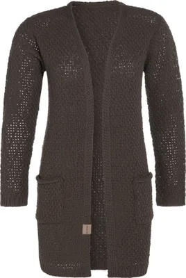 Produktbild von Knit Factory Luna Strickjacke - Taupe - 36/38 - Mit Taschen