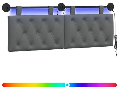 Produktbild von Hängendes Kopfteil Mit LED Licht Dunkelgrau Stoff