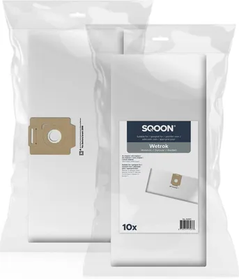 Produktbild von SQOON Staubsaugerbeutel 10 Stück Geeignet für Nilfisk GD1000, VP300 & VP600, Hochwertige Filterbeutel, Langlebig & Passgenau