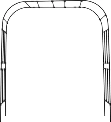 Produktbild von Gartenbogen - Rosenbogen/Rankhilfe - 2,4×2,1 m - Rohrdurchmesser 20 mm - PE-beschichteter Stahl - Freistehend - Für Kletterpflanzen & Hochzeit - Schwarz