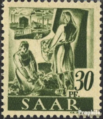 Produktbild von Briefmarken Saarland 1947 Mi 217 gestempelt Berufe und Ansichten