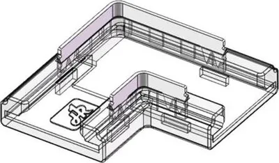Produktbild von LED Eckverbinder – L-Form, 2-polig, lötfrei für 8 mm COB LED-Streifen