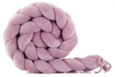 Imagen del producto de Cabecero de cama trenzado en terciopelo - color rosa Waldin