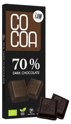 CZEKOLADA GORZKA 70 % BIO 40 g - COCOA