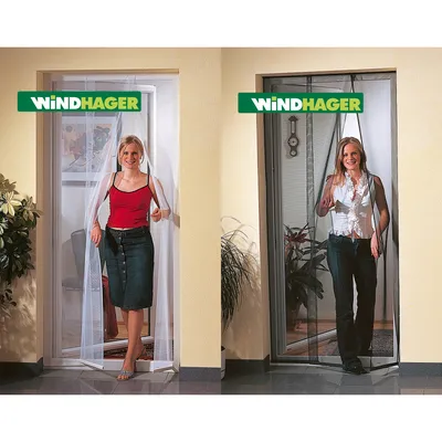 Produktbild von Windhager 3790 Türvorhang aus 100% Polyester 100 x 220 cm, weiß (1 Stück)