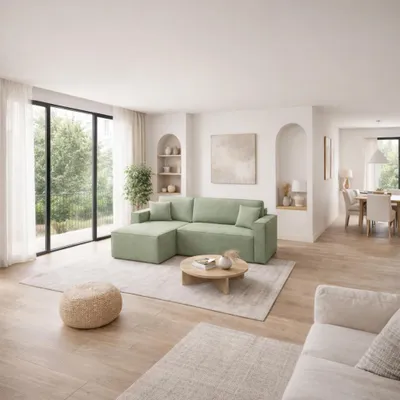 Produktbild von Ecksofa L ARTUR für 3 Personen mit Schlaffunktion KRONOS 47 | MIPLO