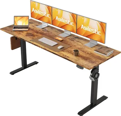 Immagine prodotto di Agilestic Scrivania regolabile in altezza 160x60cm Marrone elettrico