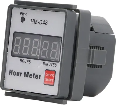 Produktbild von Betriebsstundenzähler mit digitaler Anzeige, ABS-Anzeige, 0–999,99 Stunden, Zeitmessgerät, 220–240 V Wechselstrom