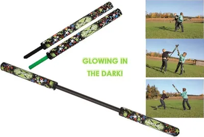 Produktbild von Sunflex Fandango Striker Glow + Rebell Glow Set | Striker Rebell Junior Glow PRO Schaumstoff Schwerter Striker PRO