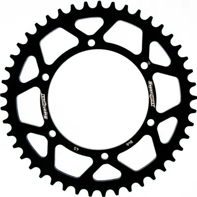 Produktbild von Supersprox Alu-Kettenrad 520 - 45Z (schwarz) RAL-846:45-BLK|ID 120,0 LK 136,0 6-Loch