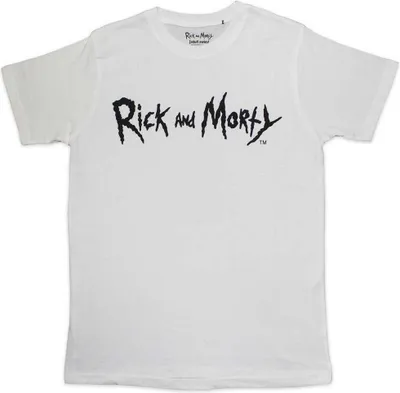 Image de Rick And Morty - T-Shirt Logo pour homme/femme unie RO11390 (L) (Blanc)