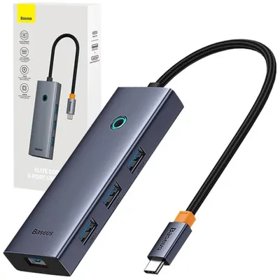 Obrázek produktu pro Baseus UltraJoy 5-Port, Kabel, USB 3.2 Gen 1 (3.1 Gen 1) Type-C, Šedá, 5 Gbit/s, 4K Ultra HD, 30 Hz
