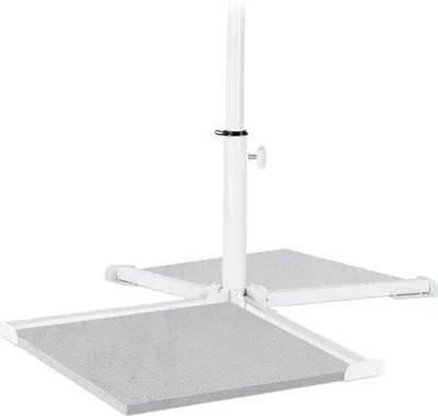 Produktbild von Stahlweißer Parasolhalter mit Klemme für 19-34mm Dicke