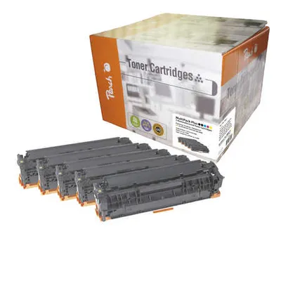 Produktbild von Peach Combi-Pack PLUS - 5er-Pack - Schwarz, Gelb, Cyan, Magenta - kompatibel - wiederaufbereitet - Tonerpatrone (Alternative zu: HP 304A)