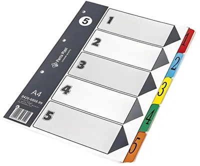 Produktbild von Register A4 Karton laminiert 1-5 1